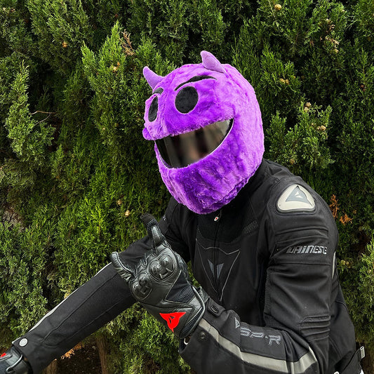 Funda de casco de moto - Diablo Púrpura