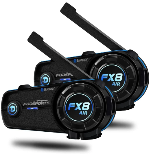 2x Motorrad-Gegensprechanlage – Fodsports FX8 AIR – Bluetooth 5.0