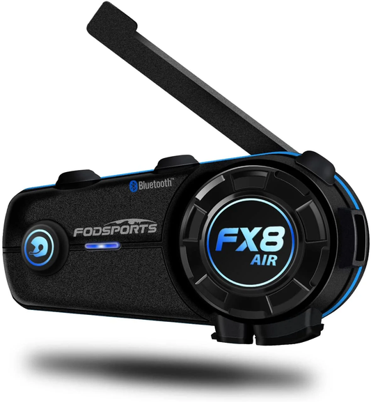 2x Moto Intercoms - Fodsports FX8 AIR - Bluetooth 5.0