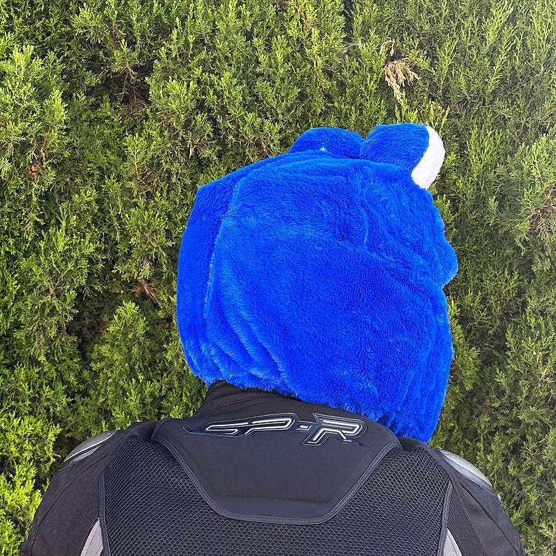 Motorradhelmbezug - Blaues Krümelmonster