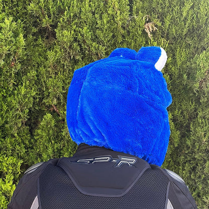 Motorradhelmbezug - Blaues Krümelmonster