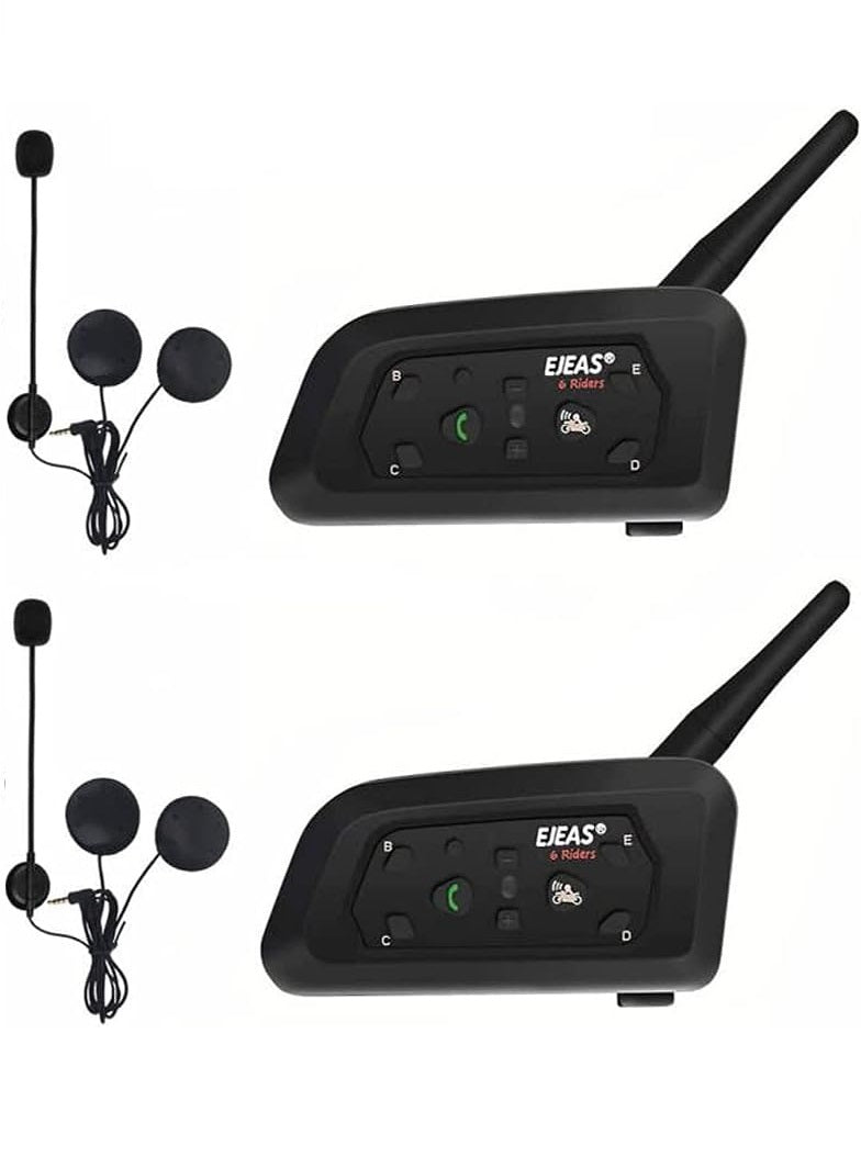 2 x Moto Intercomunicadores - EJEAS V6 Pro (1200m)