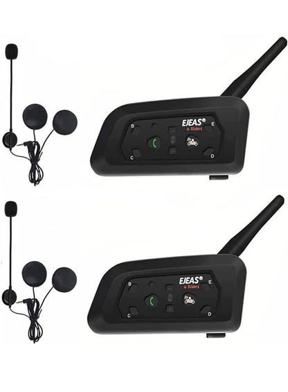 2 x Moto Intercomunicadores - EJEAS V6 Pro (1200m)